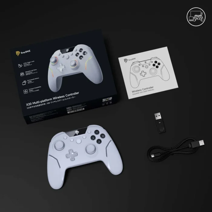 EasySMX X20 Multiplatform Gaming Controller with Tigger Lock And Hall Effect Sensors [Dual Hall Joysticks and Dual Hall Trigger] - Image 6