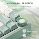 ROYAL KLUDGE RK R75 Mechanical Keyboard Wired (White-Green) - Image 4